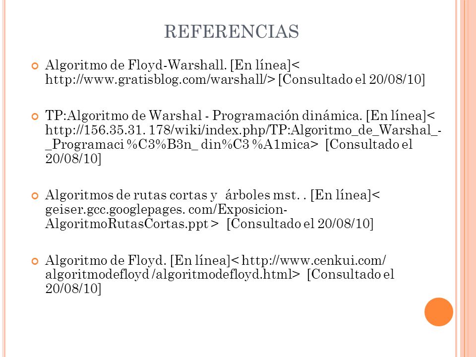 ALGORITMO FLOYD WARSHALL - ppt descargar